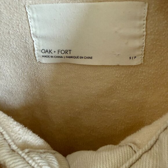 OAK + FORT ECRU/CREAM SIZE SMALL UTILITY JACKET - Picture 3 of 5